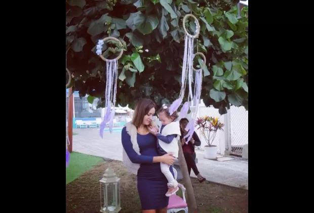 El bautizo de la hija de Tilsa Lozano y Miguel Hidalgo