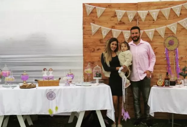 El bautizo de la hija de Tilsa Lozano y Miguel Hidalgo