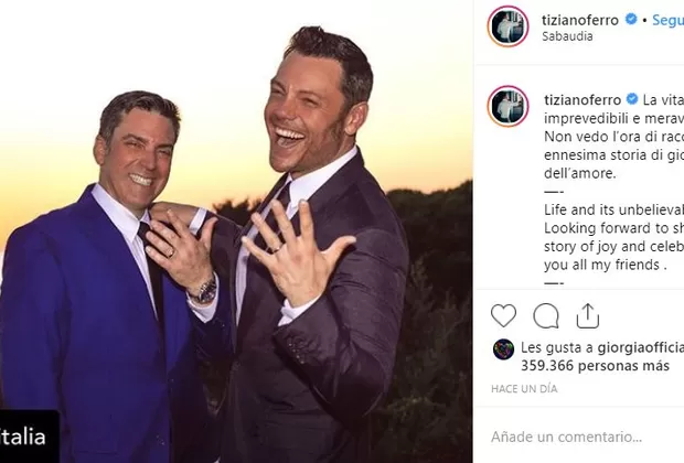 Tiziano Ferro boda