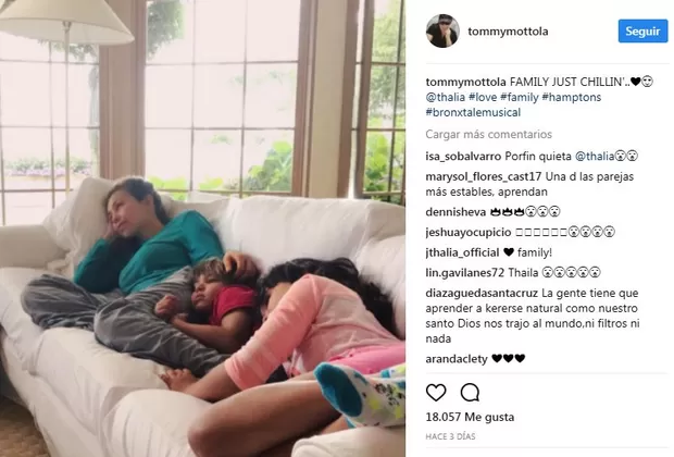 Tommy Mottola compartió foto de Thalía al natural y así reaccionaron los fans