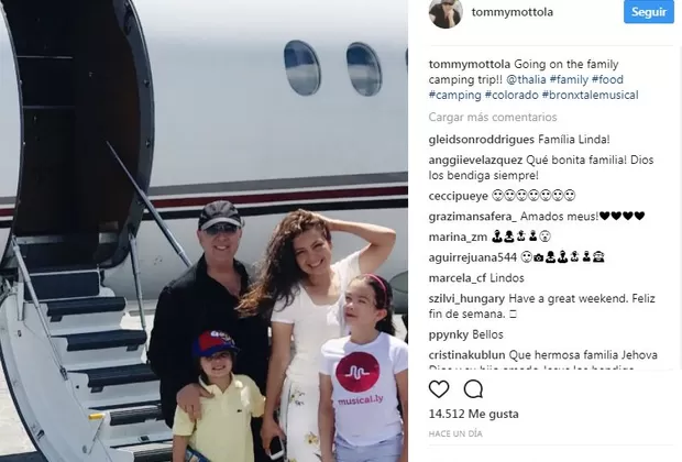 Tommy Mottola destacó en redes lo bien que la pasó en vacaciones con Thalía