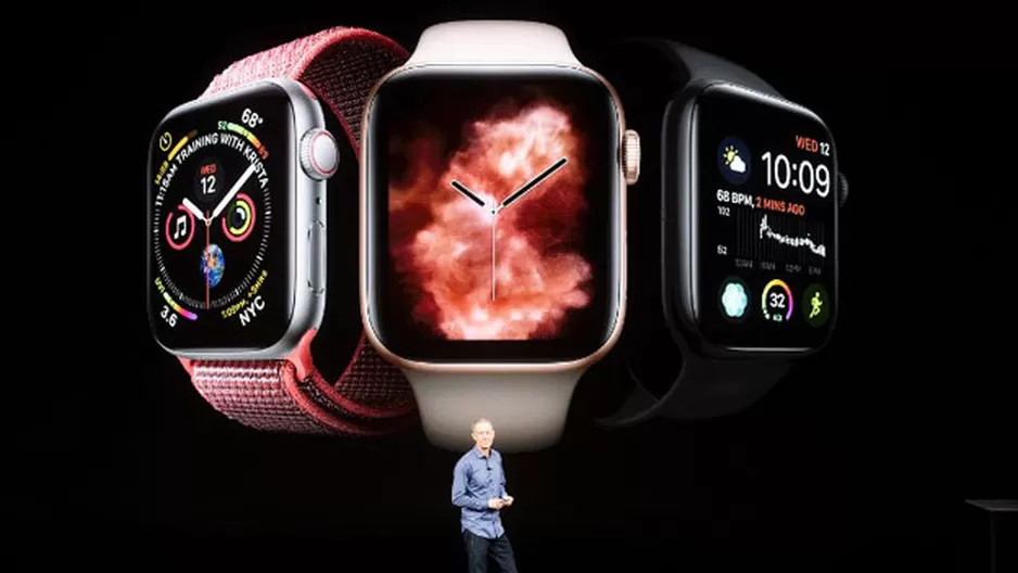 Apple presentó el Apple Watch Series 4 Foto: AFP