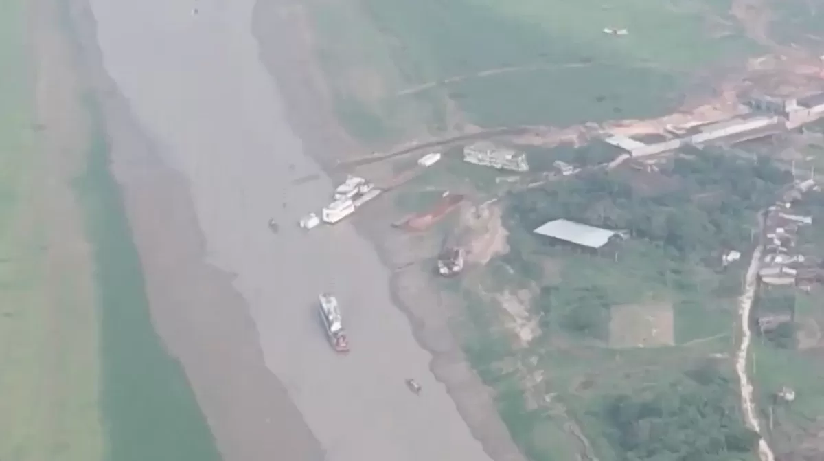 Este descenso del caudal del río Amazonas es el impacto del Fenómeno El Niño. (Foto: América Noticias)