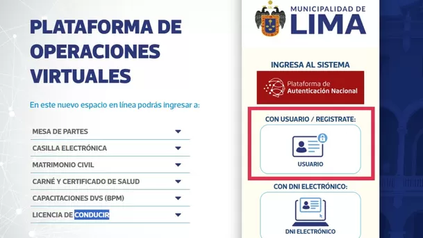 Debes crear una cuenta para tramitar el brevete de forma online. Debes crear una cuenta para tramitar el brevete de forma online.