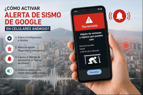 Sigue estas indicaciones para tener las alertas de sismo de Google (Foto: ChatGPT) Sigue estas indicaciones para tener las alertas de sismo de Google (Foto: ChatGPT)