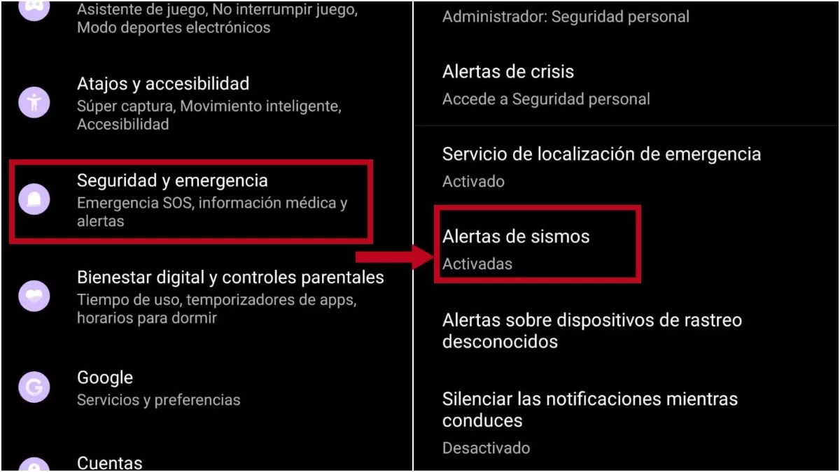 Activar el Sistema de Alerta de Sismos de Google. (Captura: ÚtileInteresante.pe)