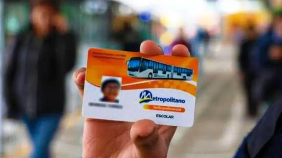 Trámite para tarjeta de pasaje escolar en el Metropolitano