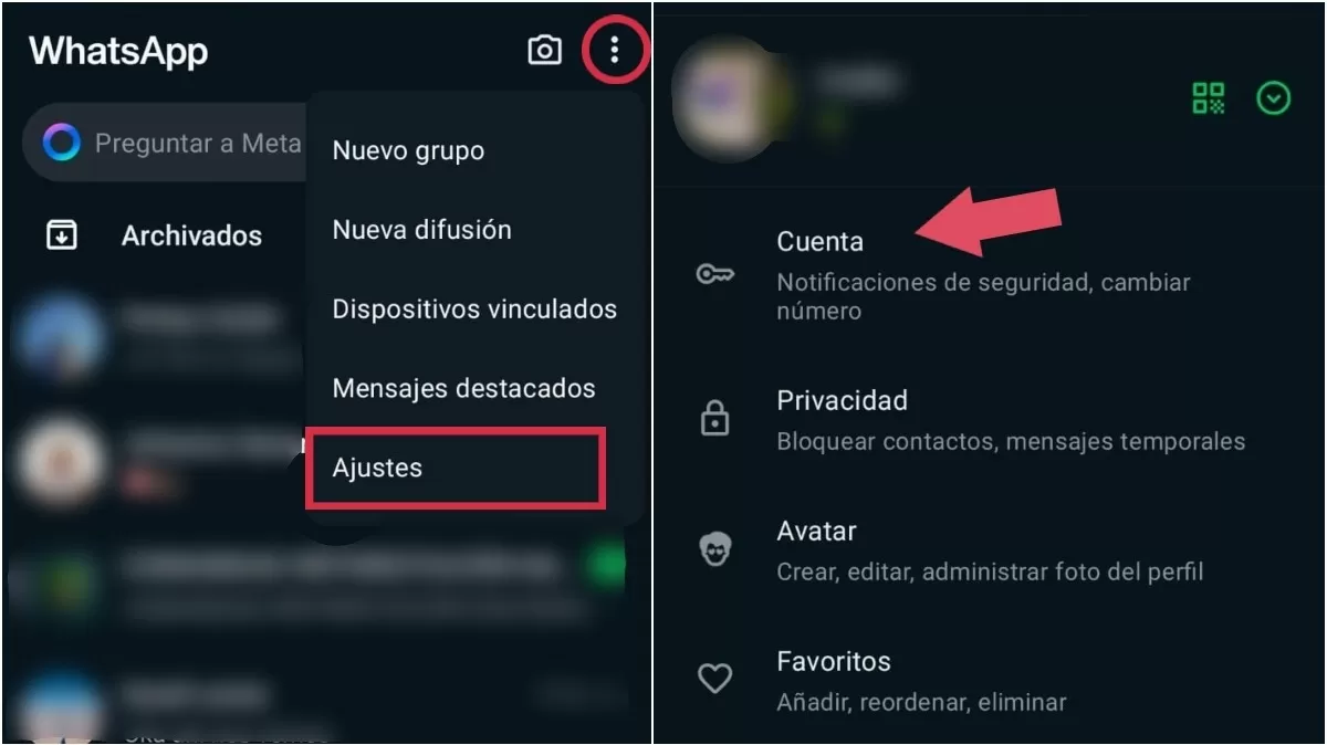 Pasos para activar la verificación de dos pasos en WhatsApp. (Imagen: ÚtileInteresante.pe)