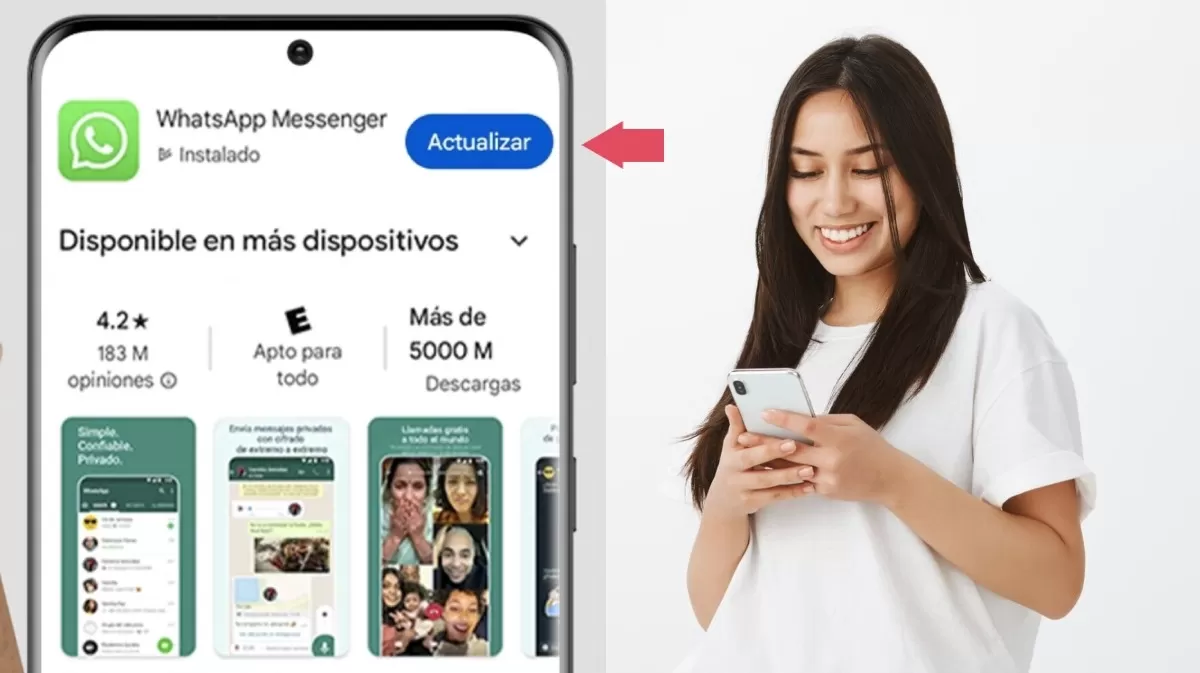 Actualizar WhatsApp a su última versión. 