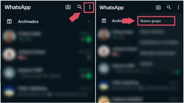 Crear un chat grupal en WhatsApp. (Composición: ÚtileInteresante.pe)