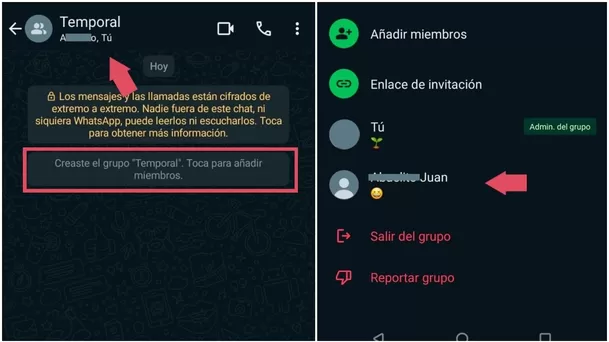 Ver miembros de un chat grupal en WhatsApp. (Composición: ÚtileInteresante.pe)