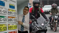 Ley dispone nuevas características en la placa para motos, mototaxis y otros vehículos motorizados. (Fotos: Andina)