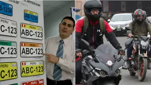 Ley dispone nuevas características en la placa para motos, mototaxis y otros vehículos motorizados. (Fotos: Andina)