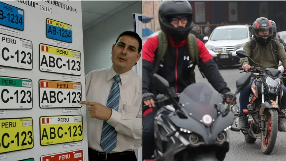 Ley dispone nuevas características en la placa para motos, mototaxis y otros vehículos motorizados. (Fotos: Andina)