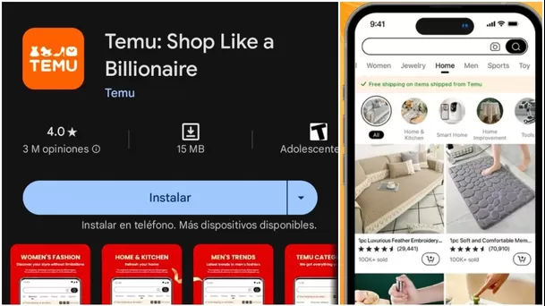 Descargar Temu en Android o iOS. 