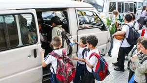 ¿Qué características debe tener un vehículo para transportar estudiantes? (Foto: Andina)