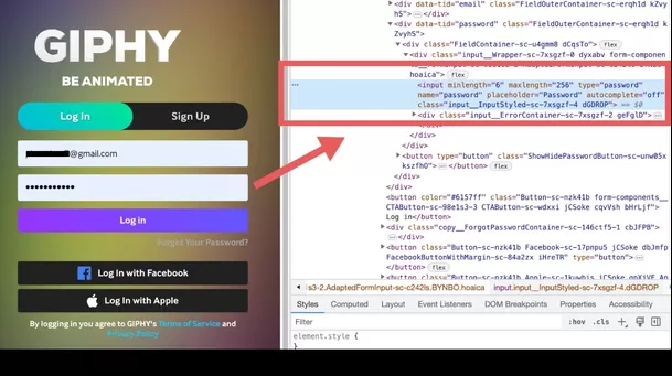 Código de fuente de una página web para ver contraseñas ocultas. (Captura: Útil e Interesante) Código de fuente de una página web para ver contraseñas ocultas. (Captura: Útil e Interesante)