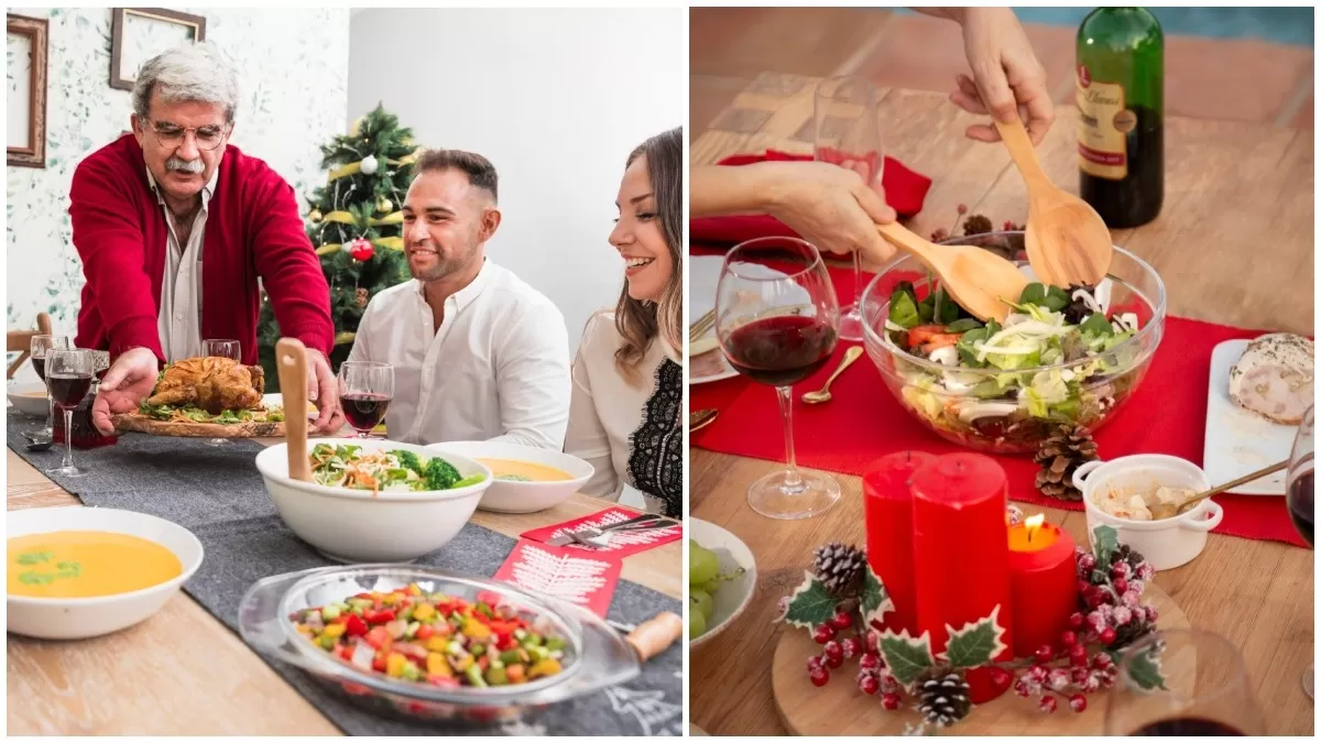 La incorporación de fibra con las ensaladas es ideal en la cena de Navidad.