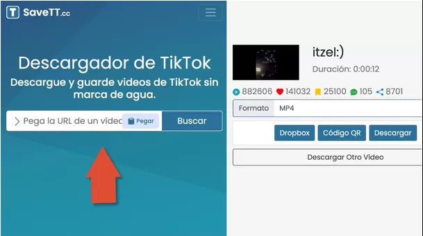 Descargar videos de TikTok sin marca de agua gratis.