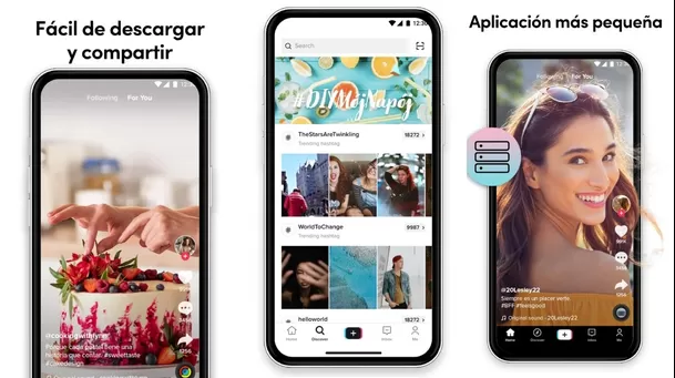 Descargar TikTok Lite.