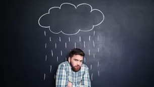 Dibuja un hombre bajo la lluvia y conoce cómo eres