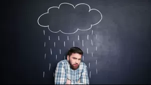 Dibuja un hombre bajo la lluvia y conoce cómo eres