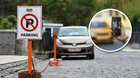 ¿En dónde no se puede estacionar un vehículo en Perú?