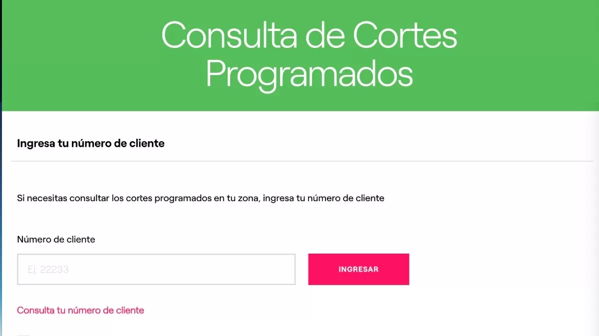 Consultar cortes de luz programados de Enel. 