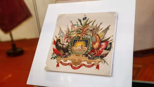 Primero escudo del Perú, creado en 1821. (Foto: Ministerio de Cultura)