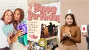Opciones de tarjetas y frases para desear un feliz cumpleaños a una amiga. 