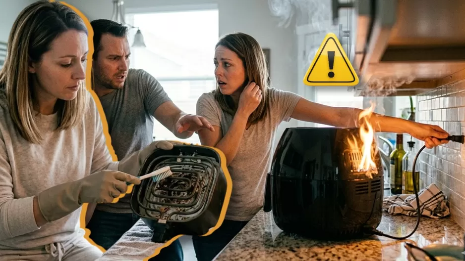 ¿Fuego en la air fryer? El grave error que jamás debes cometer. (Composición: ÚtileInteresante.pe) ¿Fuego en la air fryer? El grave error que jamás debes cometer. (Composición: ÚtileInteresante.pe)