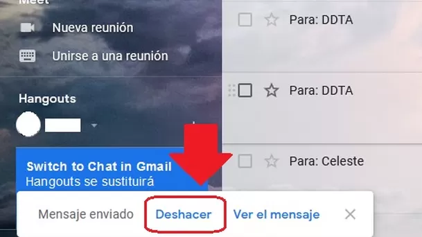 Pasos a seguir para deshacer el envío de un correo Pasos a seguir para deshacer el envío de un correo