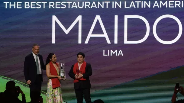 Premiación de Maido como el mejor restaurante de América Latina 2023. (Foto: Andina)