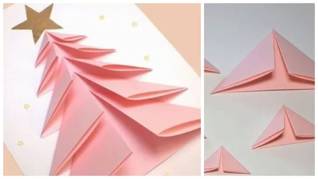 Origami en tarjeta navideña. (Foto: Wirtualna Polska)