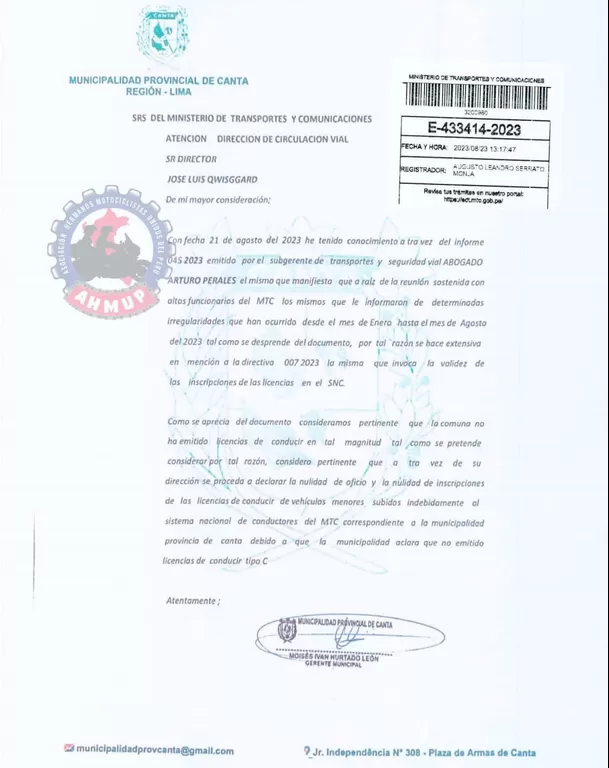 Fuente: Asociación Hermanos Motociclistas Unidos del Perú (AHMUP) Fuente: Asociación Hermanos Motociclistas Unidos del Perú (AHMUP)