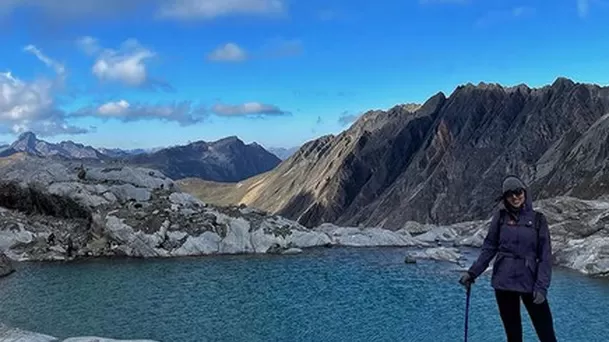 Laguna turquesa en Nevado León Dormido (Foto: @anmalagaf)