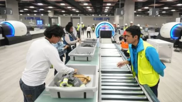 Escáneres 3D en el control de equipaje del nuevo Aeropuerto Internacional Jorge Chávez. (Foto: Andina)