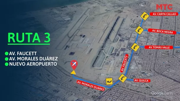 Rutas para ir al nuevo aeropuerto de Lima desde el norte.