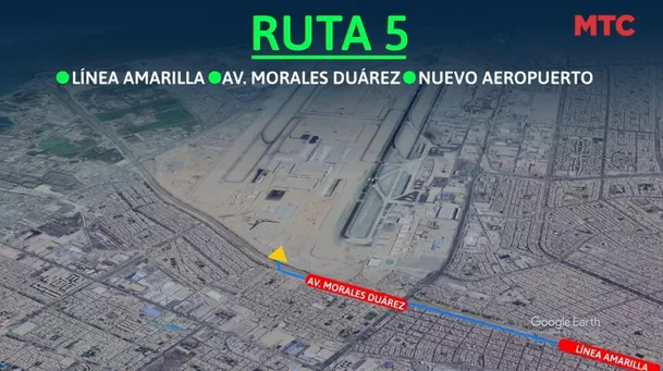 Rutas para ir al nuevo aeropuerto de Lima desde el norte.