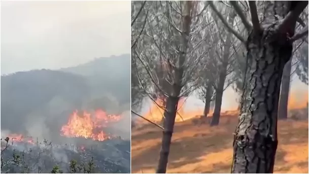 Incendio forestal en la región peruana de Amazonas.