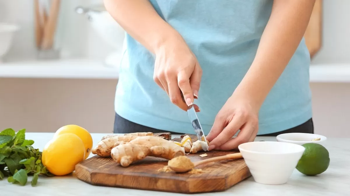 El kion o jengibre es uno de los alimentos que promueven el calor.