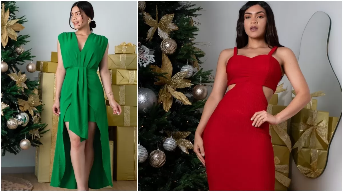 Modelos de vestidos para usar en Navidad. (Fotos: @aliada.peru)