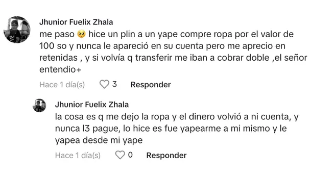 Fallas en transacciones de Plin a Yape. (Captura: Tik Tok)