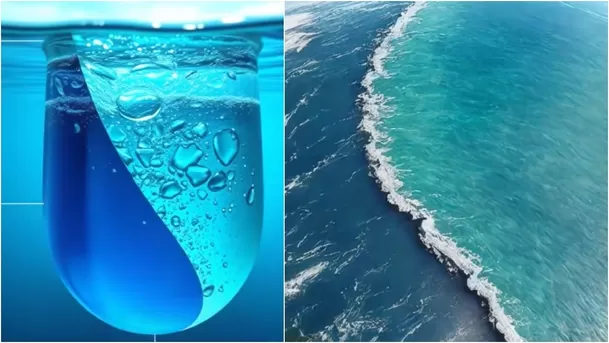 La densidad el océano Atlántico y Pacífico son diferentes, lo que causa el efecto de separación.