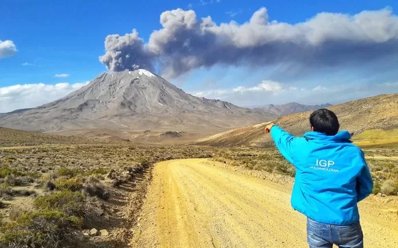 En el 2019 ocurrió el último proceso eruptivo del volcán Ubinas. (Foto: IGP)