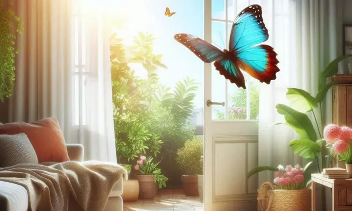 Qué significa una mariposa en la casa