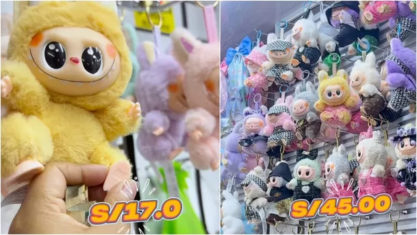 Comprar dupes y réplicas de muñecos Labubus en el Centro de Lima. (Fotos: @espaciodemami)