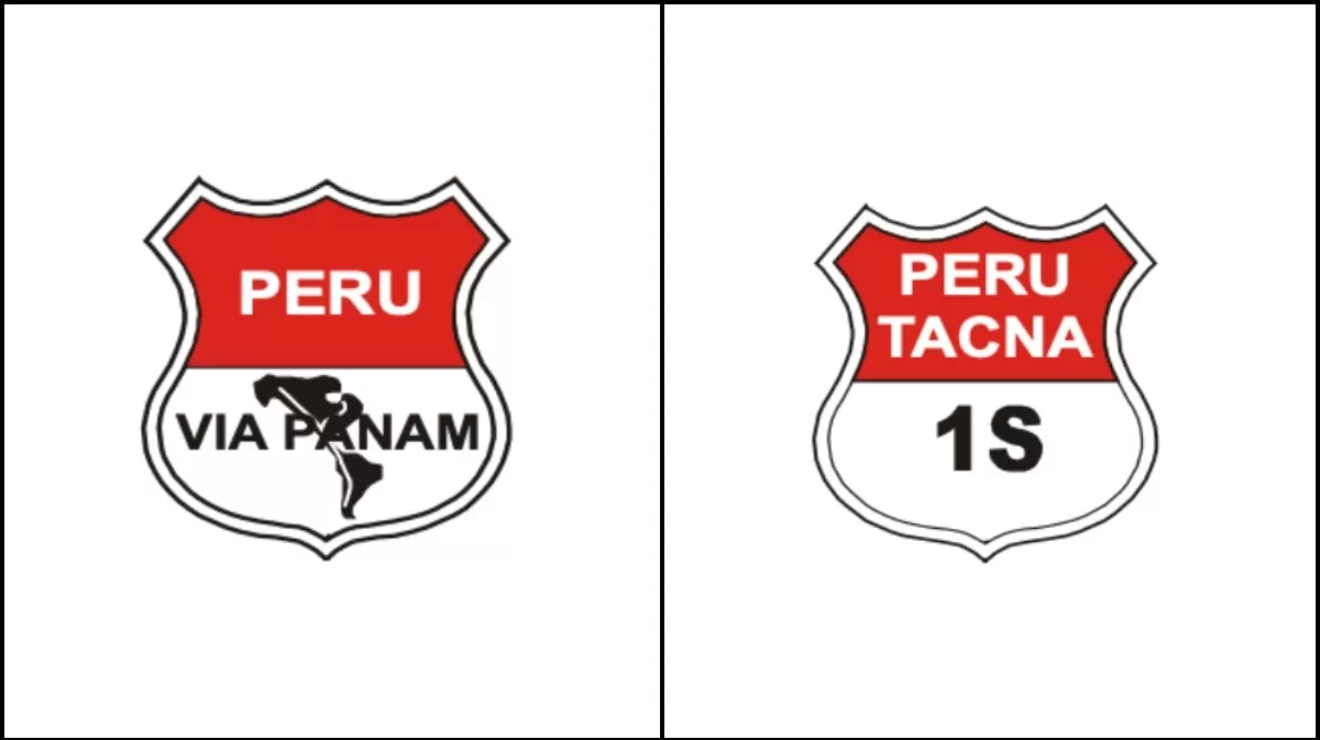 Indicador de carretera del sistema interamericano y del sistema nacional. (Fuente: MTC)