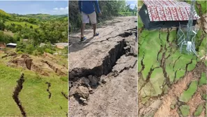 Emergencia en San Martín: Deslizamientos y grietas amenazan El Dorado. (Fotos: Andina)