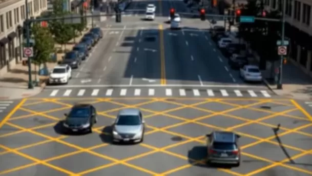 Cuadricula amarilla de tránsito. (Foto: Carros360.pe)